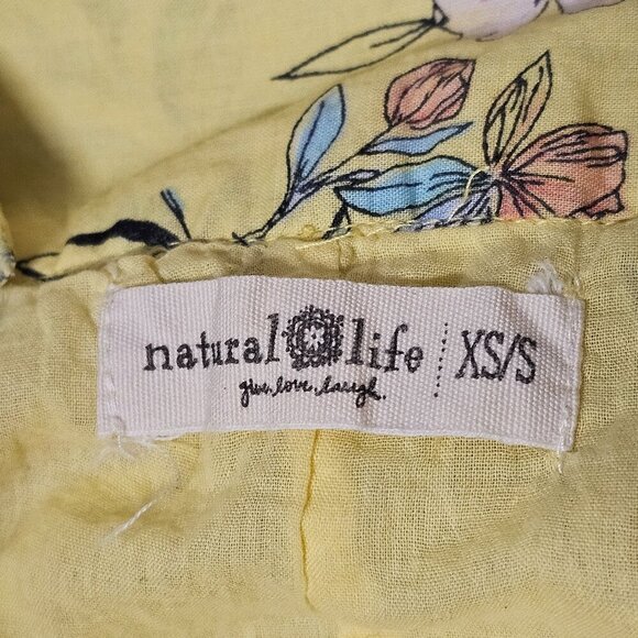 NATURAL LIFE Floral Midi Sun Dress Women Size S/XS Cotton - Picture 4 of 13